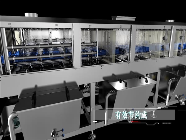 全自動(dòng)洗框機銷(xiāo)售，周轉箱清洗機，食品專(zhuān)用消毒洗筐機