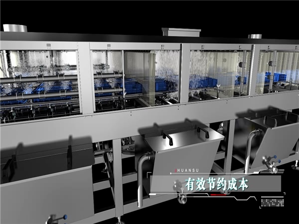 周轉箱清洗機，塑料盤(pán)清洗機，高壓噴淋洗筐機